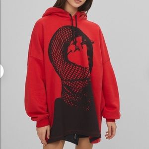 Billie Eilish x Bershka Red Hoodie